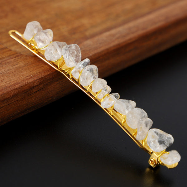 Natural Crystal Gravel Small Hairclip