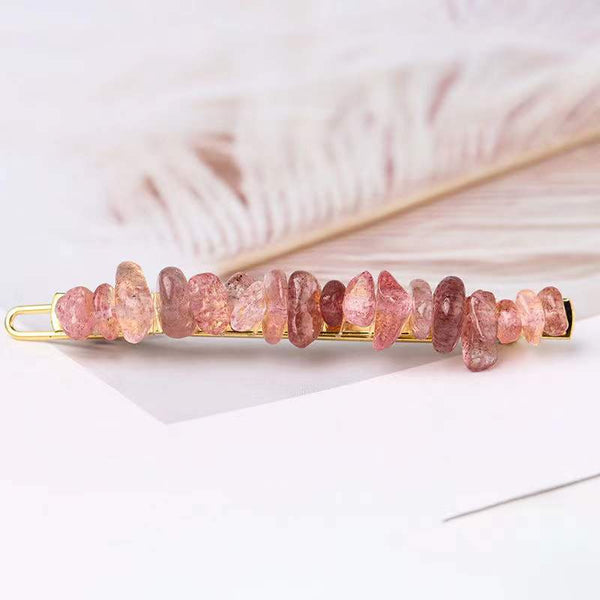 Natural Crystal Gravel Small Hairclip