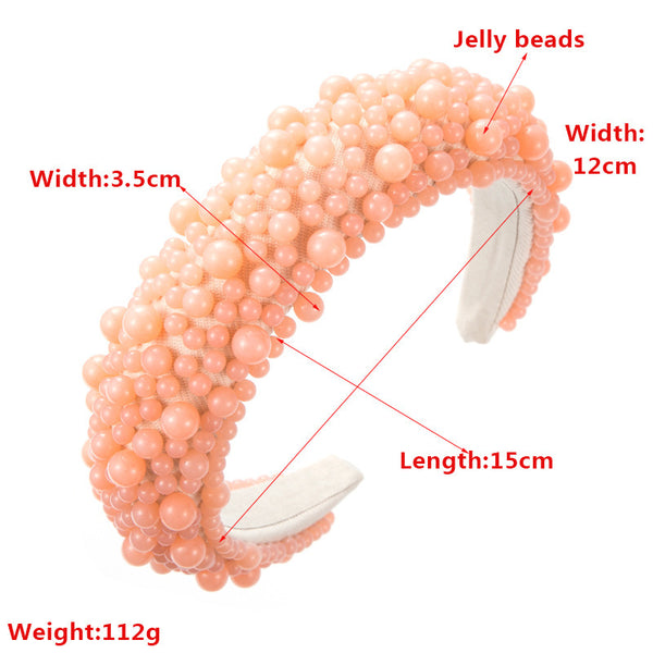 European And American Fashion Pearl Headband Women