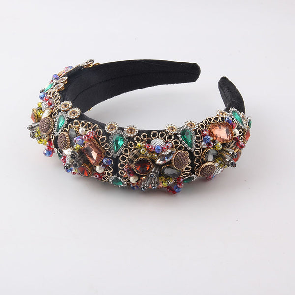 New Fashion Style Baroque Colored Diamond Headband For Women