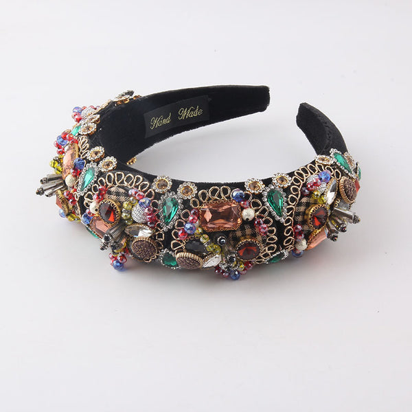 New Fashion Style Baroque Colored Diamond Headband For Women