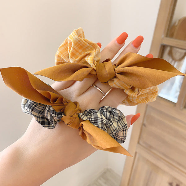 Net Red Simple Bow Knot Hair Rope Rubber Band Female Hair