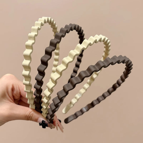 Simple Frosted Wave Headband For Women