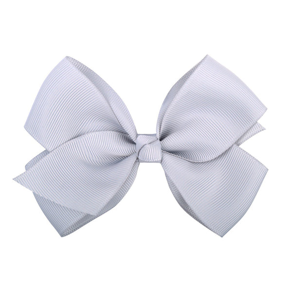 Bow Hair Accessories Headdress Solid Color Rib Ribbon