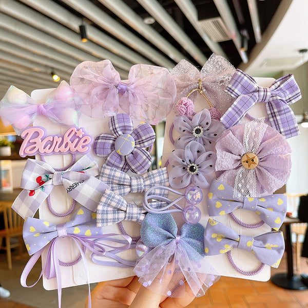 Children's Elastic Flower Baby Hair Ring Mesh Bow