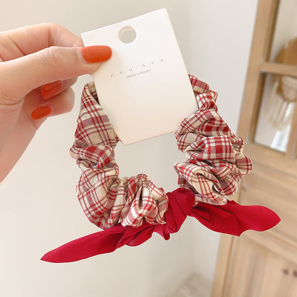 Net Red Simple Bow Knot Hair Rope Rubber Band Female Hair