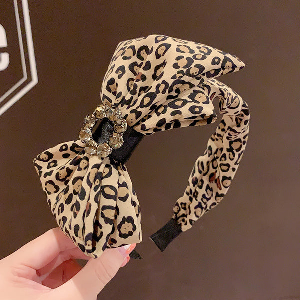 Leopard Print Big Bow Temperament Hair Accessory