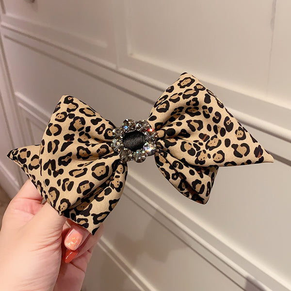 Leopard Print Big Bow Temperament Hair Accessory
