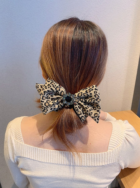 Leopard Print Big Bow Temperament Hair Accessory