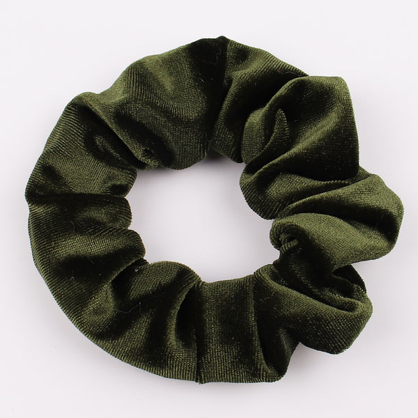 Fashion New Velvet Tencel Pocket wallet Hair Scrunchies Retro Zipper Large Intestine Elastic Hair Band