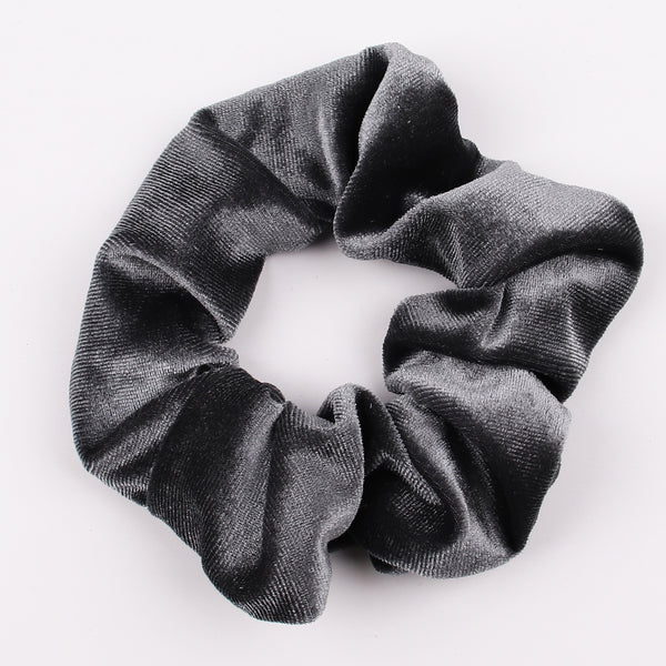 Fashion New Velvet Tencel Pocket wallet Hair Scrunchies Retro Zipper Large Intestine Elastic Hair Band
