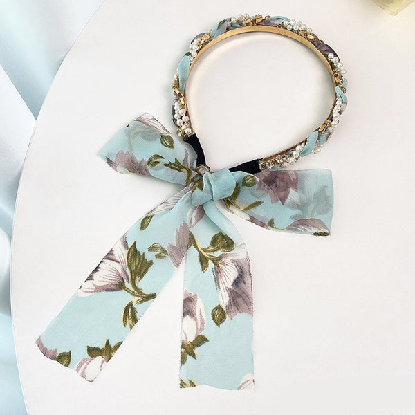 Spring Streamer Headband Sen Tie Bow Hair Tie Hairpin