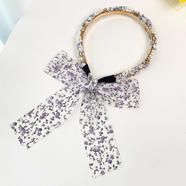 Spring Streamer Headband Sen Tie Bow Hair Tie Hairpin