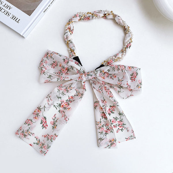 Spring Streamer Headband Sen Tie Bow Hair Tie Hairpin