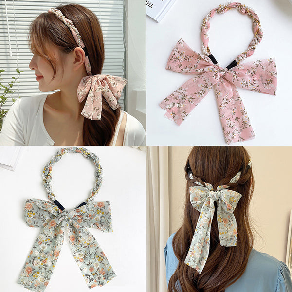 Spring Streamer Headband Sen Tie Bow Hair Tie Hairpin