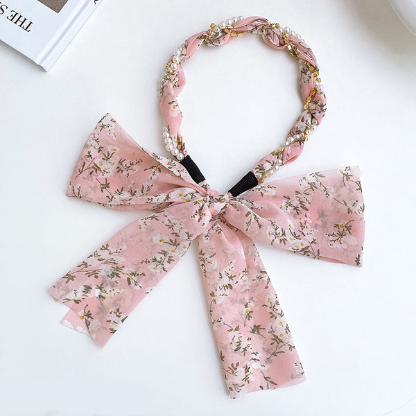 Spring Streamer Headband Sen Tie Bow Hair Tie Hairpin