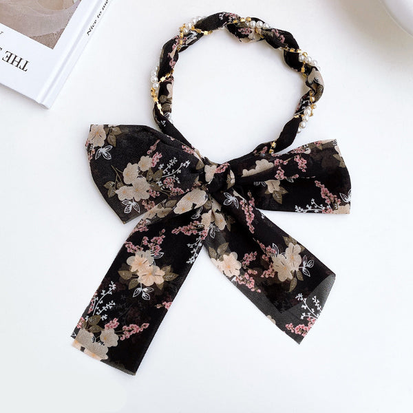 Spring Streamer Headband Sen Tie Bow Hair Tie Hairpin