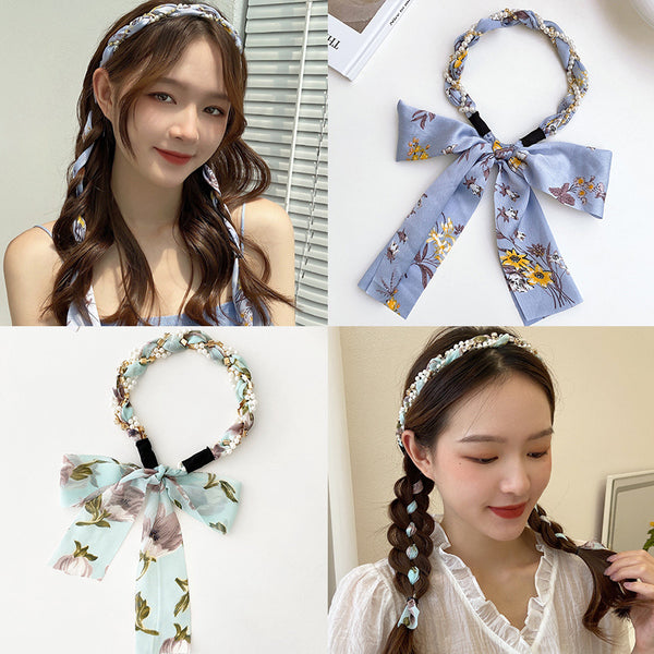 Spring Streamer Headband Sen Tie Bow Hair Tie Hairpin