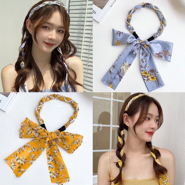 Spring Streamer Headband Sen Tie Bow Hair Tie Hairpin