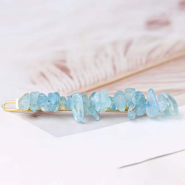 Natural Crystal Gravel Small Hairclip