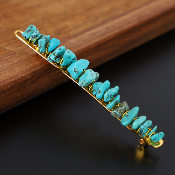Natural Crystal Gravel Small Hairclip