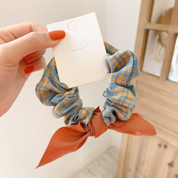 Net Red Simple Bow Knot Hair Rope Rubber Band Female Hair