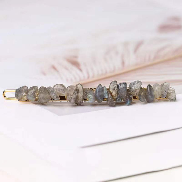 Natural Crystal Gravel Small Hairclip
