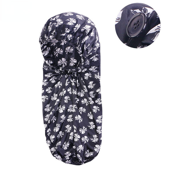 Elastic Buckle Long Cylinder Hair Nightcap