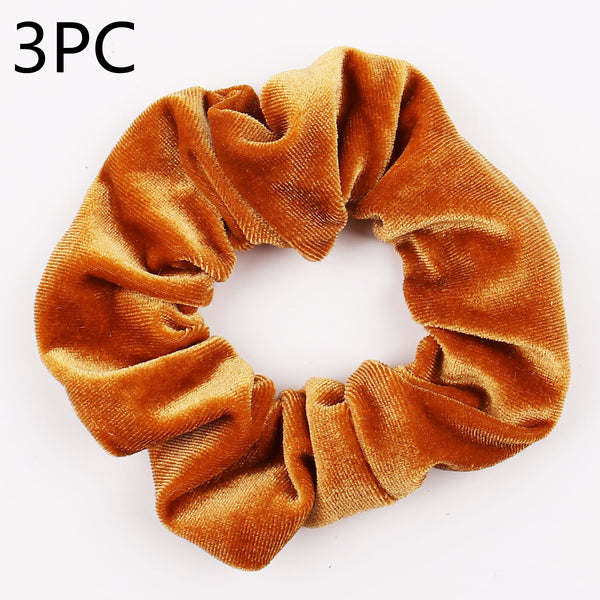 Fashion New Velvet Tencel Pocket wallet Hair Scrunchies Retro Zipper Large Intestine Elastic Hair Band