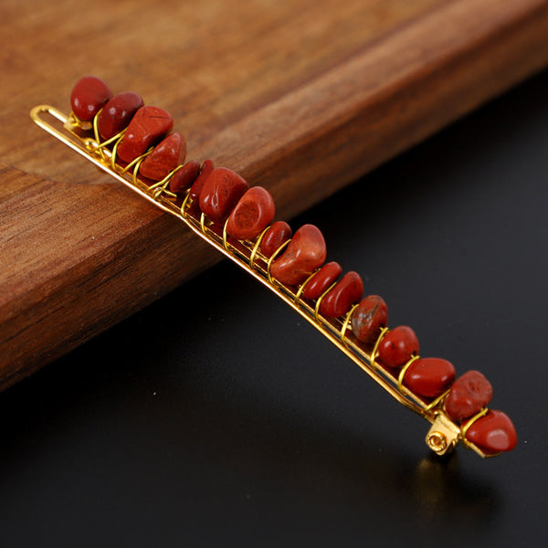 Natural Crystal Gravel Small Hairclip