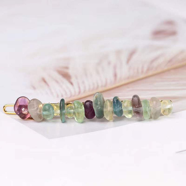 Natural Crystal Gravel Small Hairclip