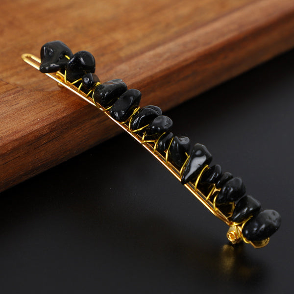 Natural Crystal Gravel Small Hairclip