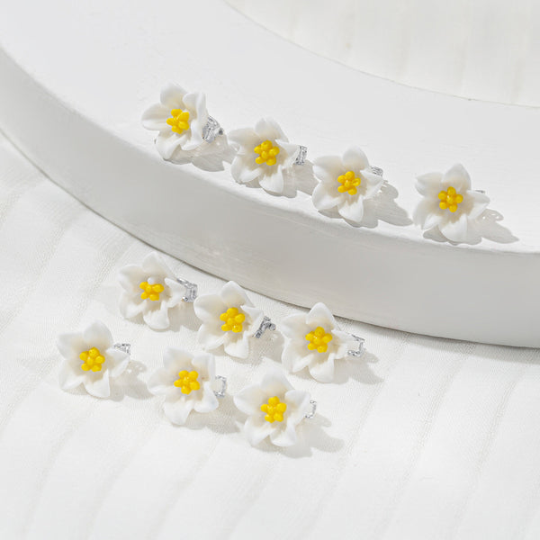 Rhinestone Updo Small Hairclip Bang Clip Barrette Pearl Flower Hair Accessories