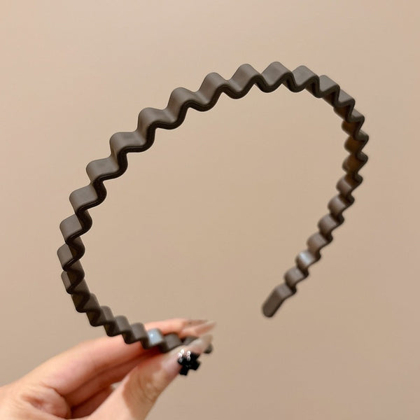 Simple Frosted Wave Headband For Women