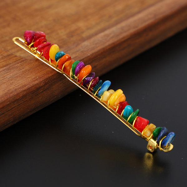 Natural Crystal Gravel Small Hairclip