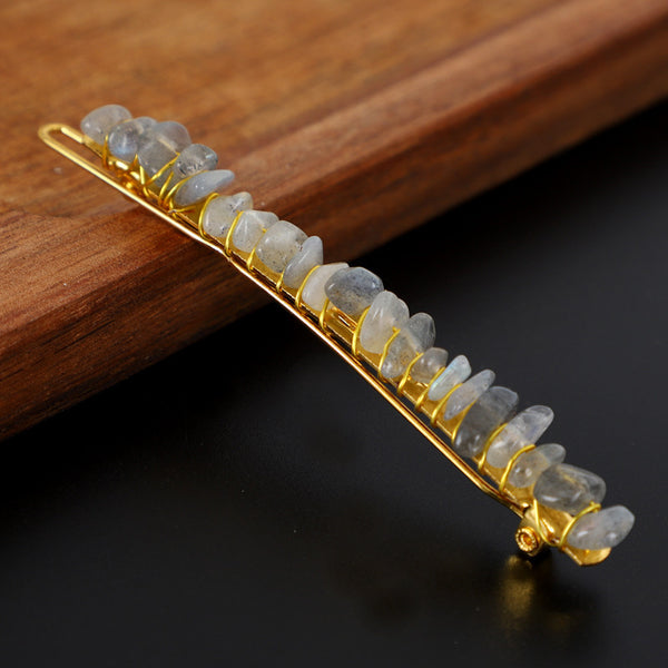 Natural Crystal Gravel Small Hairclip
