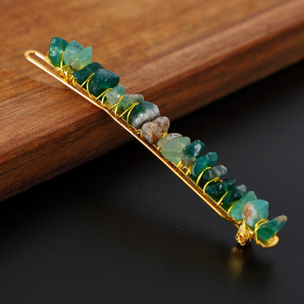 Natural Crystal Gravel Small Hairclip
