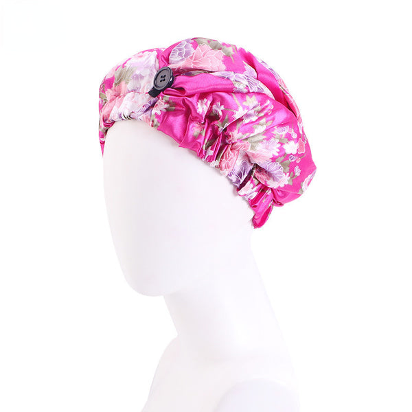 Elastic Buckle Long Cylinder Hair Nightcap