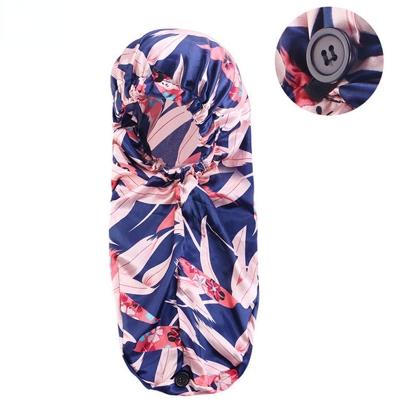 Elastic Buckle Long Cylinder Hair Nightcap