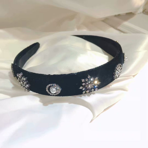 New Style Hair Accessories Snowflake Velvet Headband Women