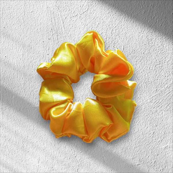 Thamizhiniyal Soft Satin Scrunchies Yellow Hair Tie Elastic Hair Bands Pack of 3, Luxury Satin Scrunchies for Women, Girls Anti-Hair-Breakage Hair Ties, Women Hair Accessories, Fluffy Scrunchy Best Gift for Girls, womens, sisters (Copy)