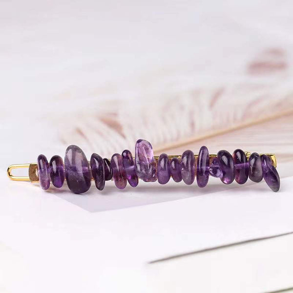 Natural Crystal Gravel Small Hairclip