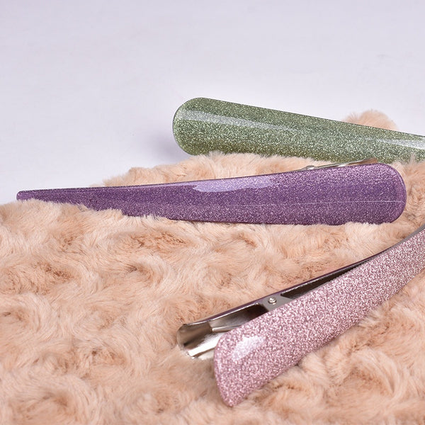 Glittering Powder Glossy Barrettes Lengthened Ox Horn Hairclip