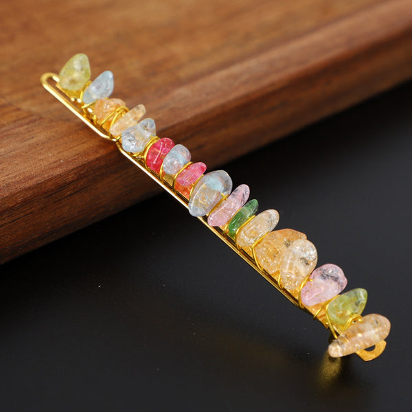 Natural Crystal Gravel Small Hairclip