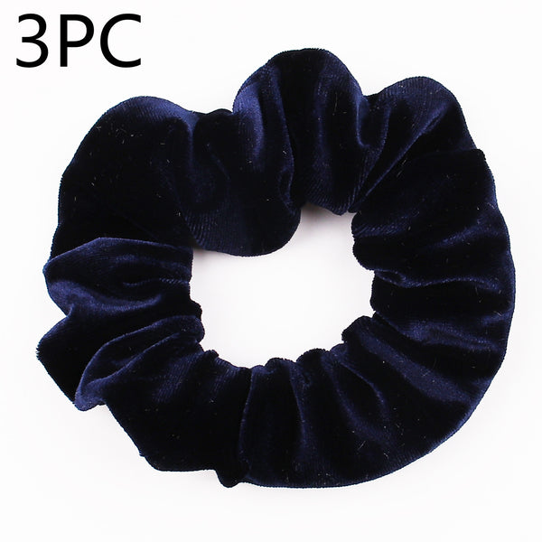 Fashion New Velvet Tencel Pocket wallet Hair Scrunchies Retro Zipper Large Intestine Elastic Hair Band