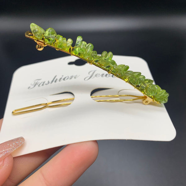 Natural Crystal Gravel Small Hairclip