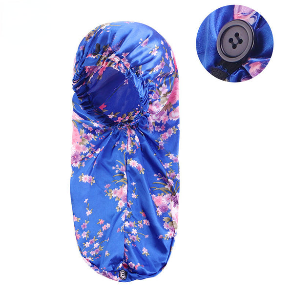 Elastic Buckle Long Cylinder Hair Nightcap