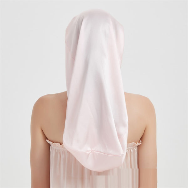 Comfortable Wide Elastic Long Mulberry Silk Silk Nightcap