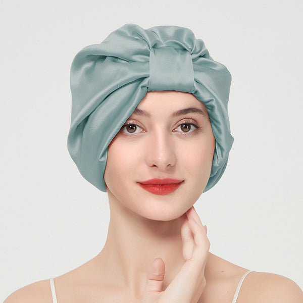 100Mulberry Silk Nightcap Ladies Skin-friendly Double Layer