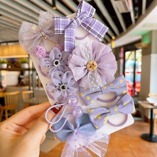 Children's Elastic Flower Baby Hair Ring Mesh Bow